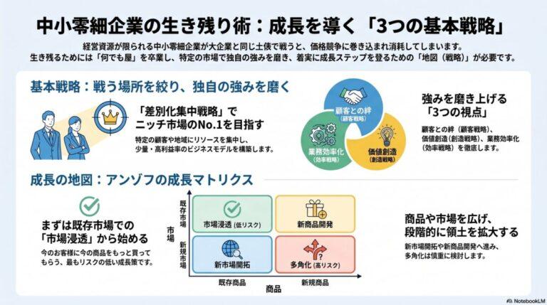 中小零細企業が生き残るための「3つの基本戦略」