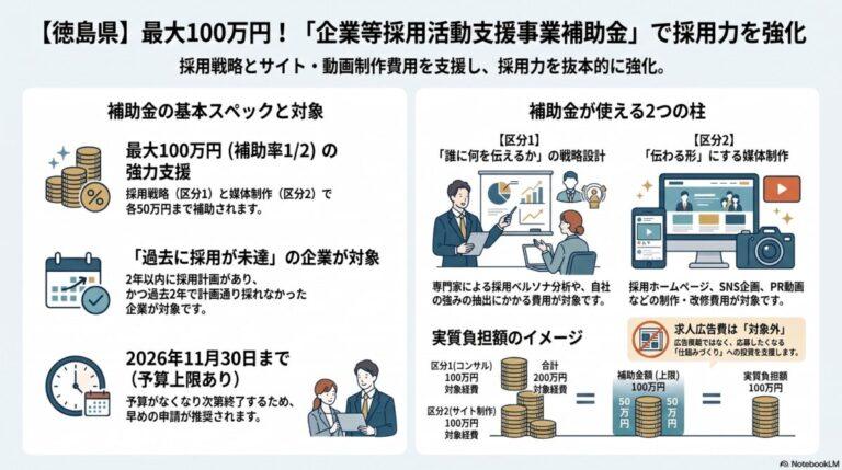 【徳島県】企業等採用活動支援事業補助金