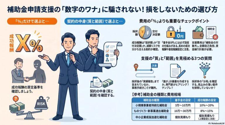 補助金申請支援の費用