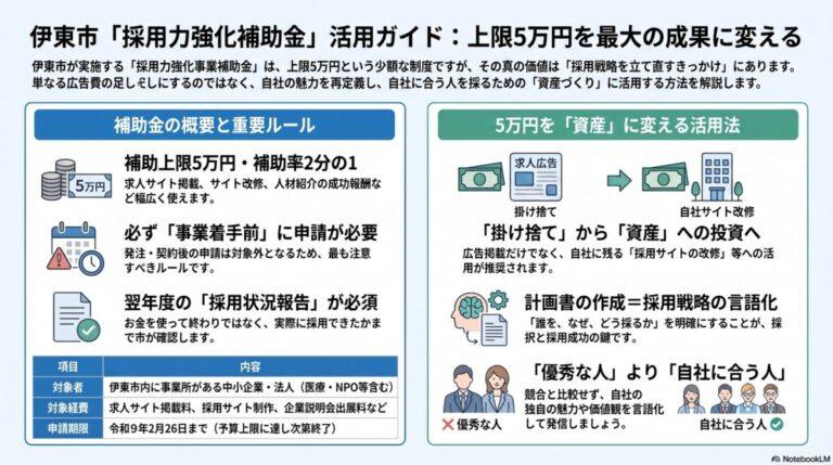 伊東市の採用力強化補助金