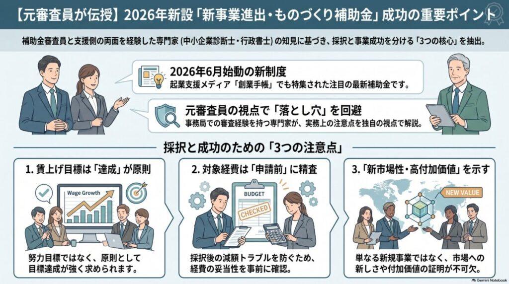 創業手帳「新事業進出・ものづくり商業サービス補助金」解説記事